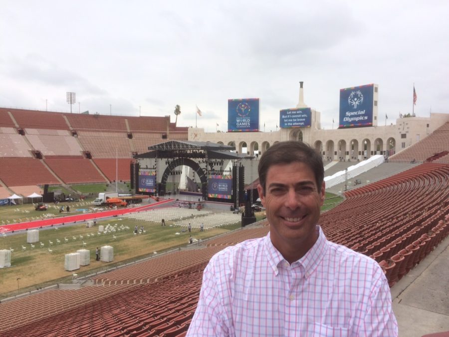 Lorenzo LaMadrid at the Special Olympics World Games in Los Angeles.: "Iâ€™m most looking forward to seeing the excitement and pride on the faces of all the athletes as they enter the LA Coliseum to watch the amazing Opening Ceremony show that has been prepared for them."