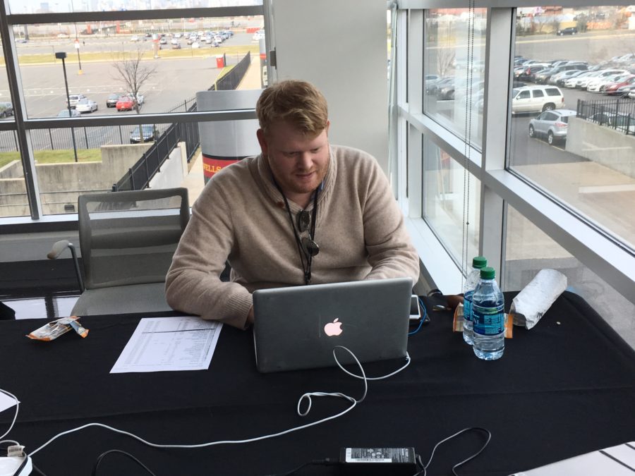 ESPN producer Tim Dwyer runs all three platforms for the 15 weeks of College GameDayâ€™s regular season as well as its post-season stretch right through the College Football Playoff National Championship Jan. 11. (Rachel Siegal/ESPN)