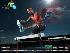 Olympic bronze medalist Javier Culson (400 meter hurdles, Puerto Rico) was featured on ESPN and ESPN Deportesâ€™ marketing campaign for the Pan American Games Toronto 2015 that captured the stories of the athletesâ€™ journey to Toronto 2015 across promos, photography and social interaction.
