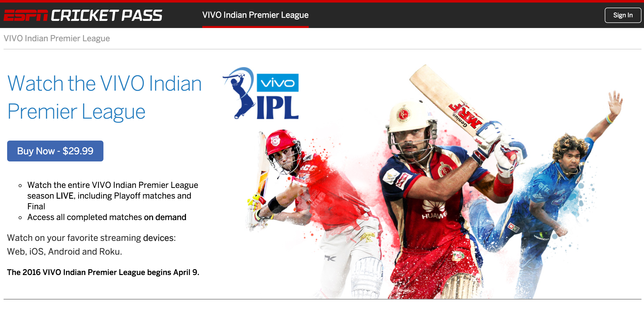 Cricket Home Page