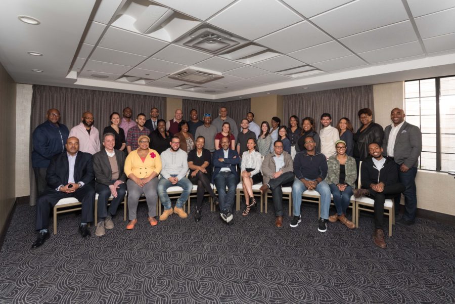 ESPNâ€™s The Undefeated staff in a group photo during the teamâ€™s first all-hands meeting in Washington, D.C. last week. (Kea Taylor/ESPN Images)