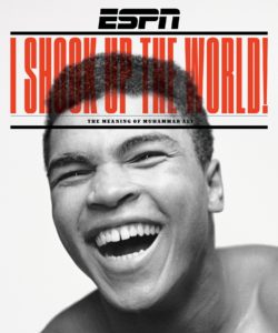 ESPN The Magazineâ€™s  June 28 issue cover with 33 pages devoted to Ali.