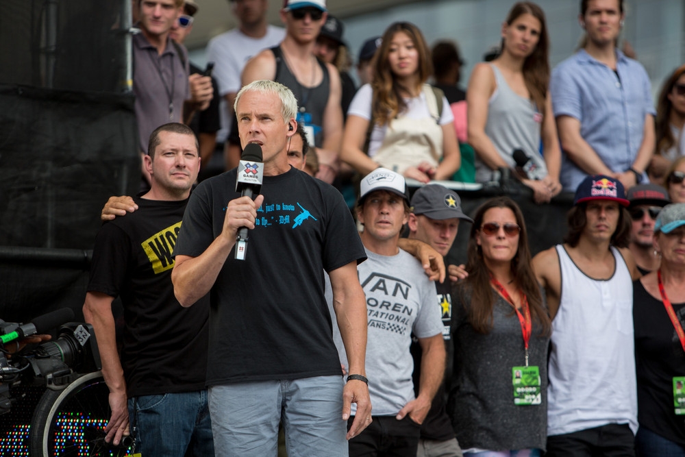 Kevin Robinson speaks during the Dave Mirra Celebration at X Games Austin 2016. (Matt Morning/ESPN Images)