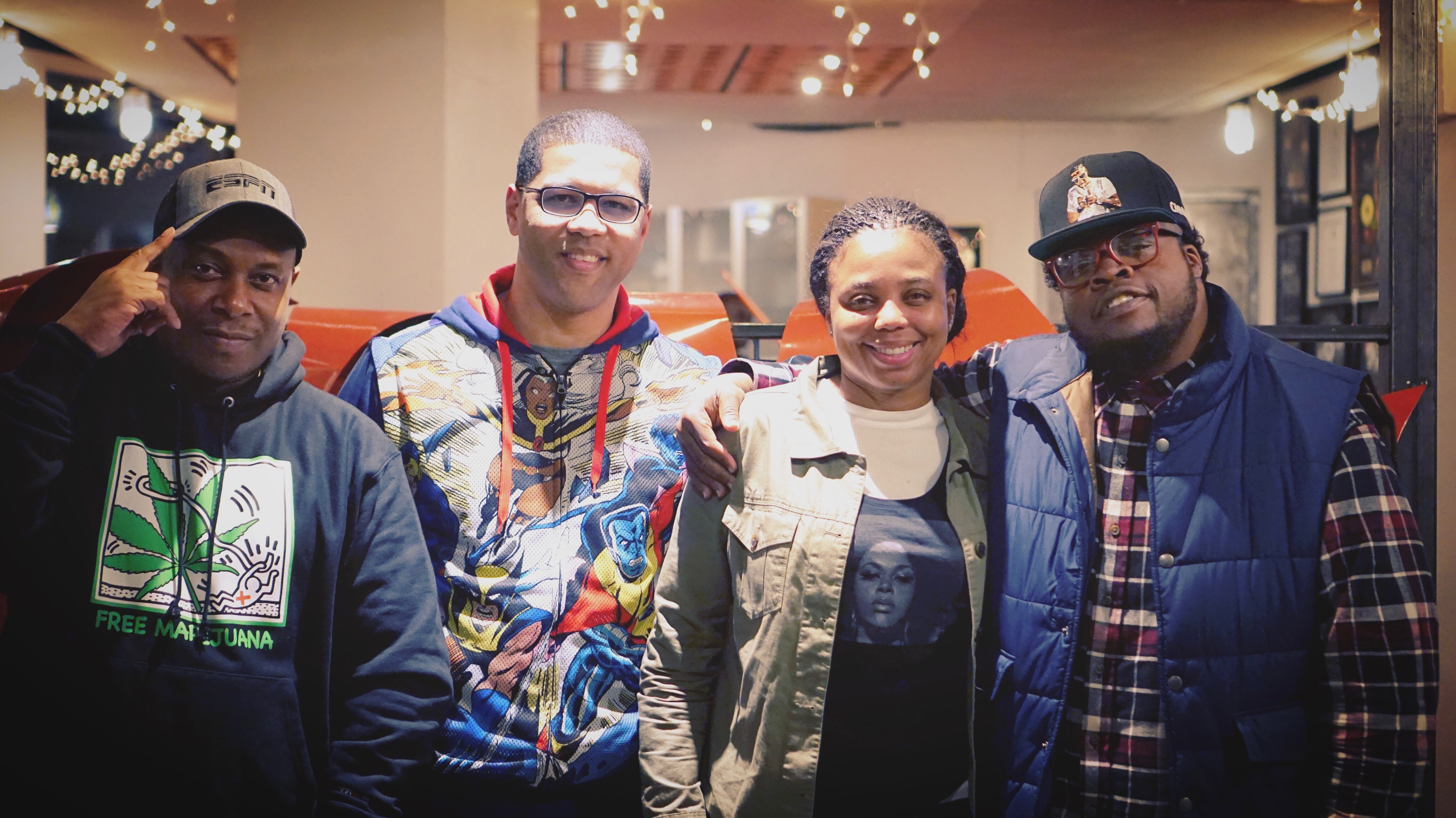 (L-R: Reggie/Combat Jack, Michael, Jemele and A-King).