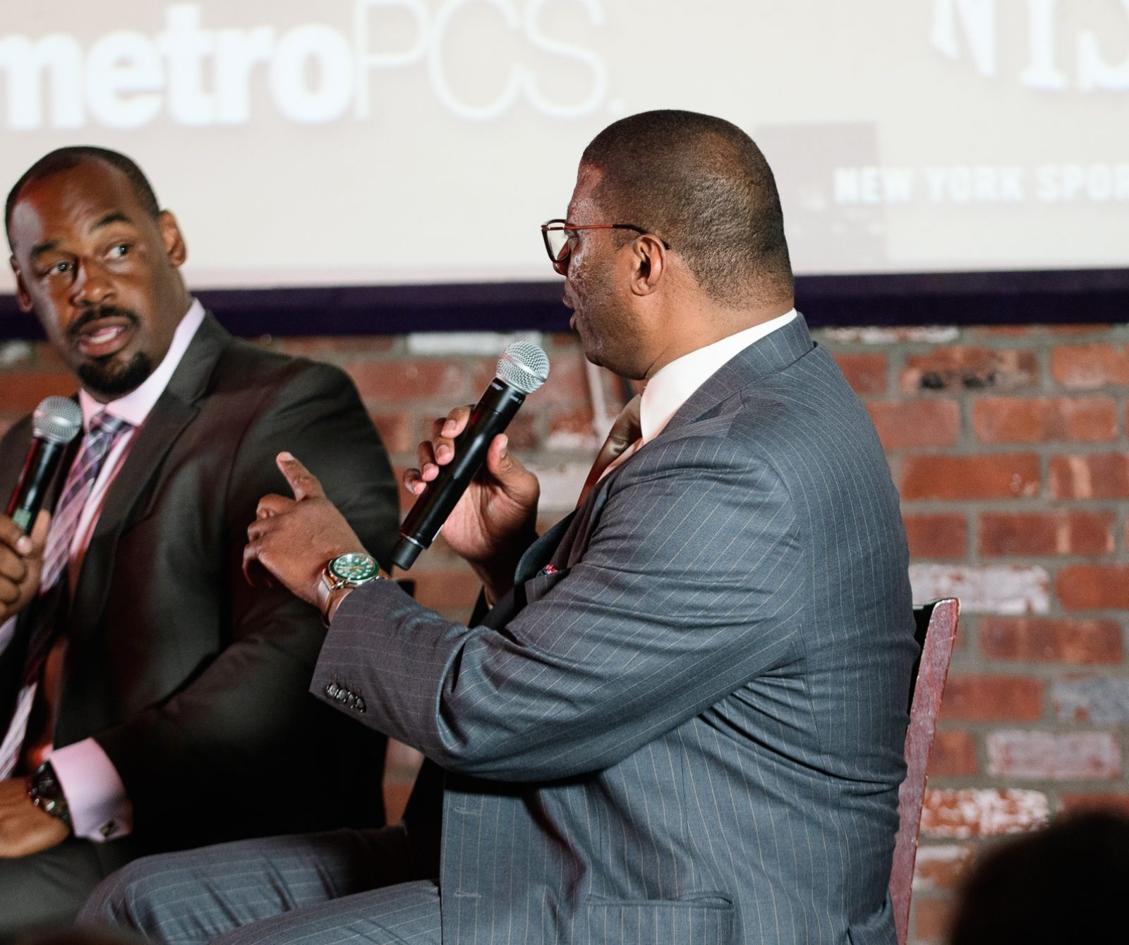 Donovan McNabb and Carl Banks. (Jeff H. Skopin/ESPN)