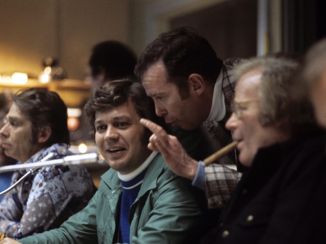 1976 WINTER OLYMPICS – ABC Control Room. Don Ohlmeyer, Chuck Howard and Roone Arledge at the 1976 Winter Olympics in Innsbruck, Austria. (ABC SPORTS)