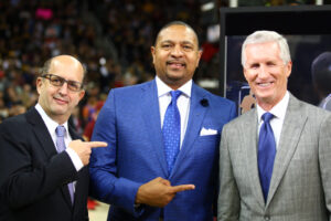 (L-R) Jeff Van Gundy, Mark Jackson and Mike Breen (Scott Evans/ESPN Images)